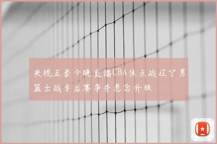 央视五套今晚直播CBA焦点战辽宁男篮出战季后赛争夺悬念升级